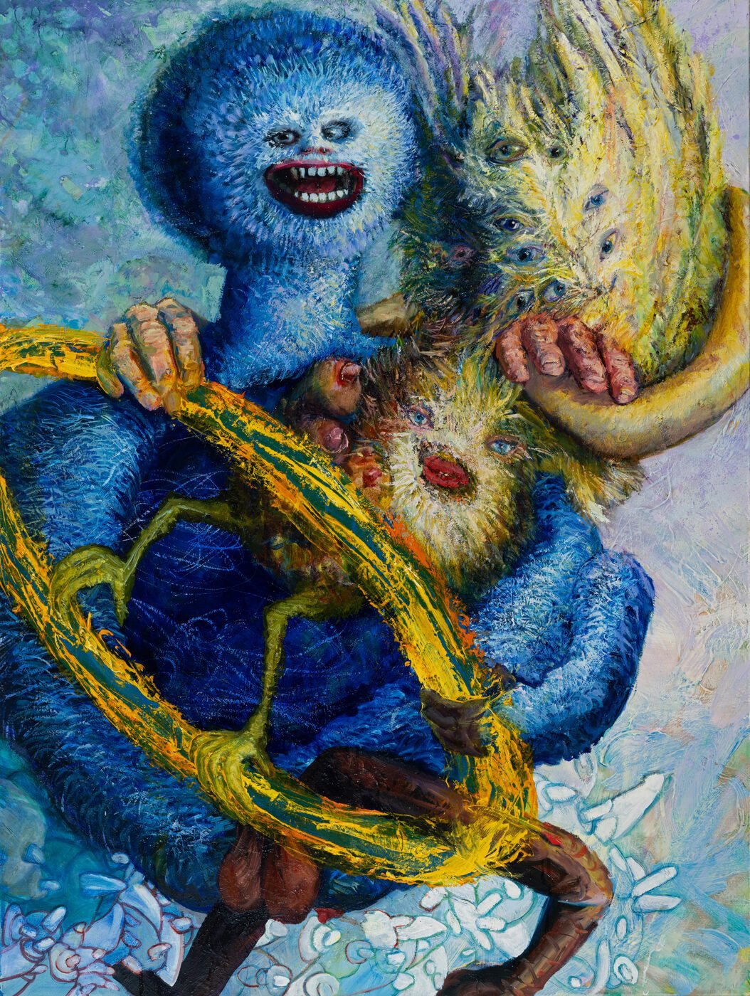 Angel and Cookie Monster by Amy Swartelé