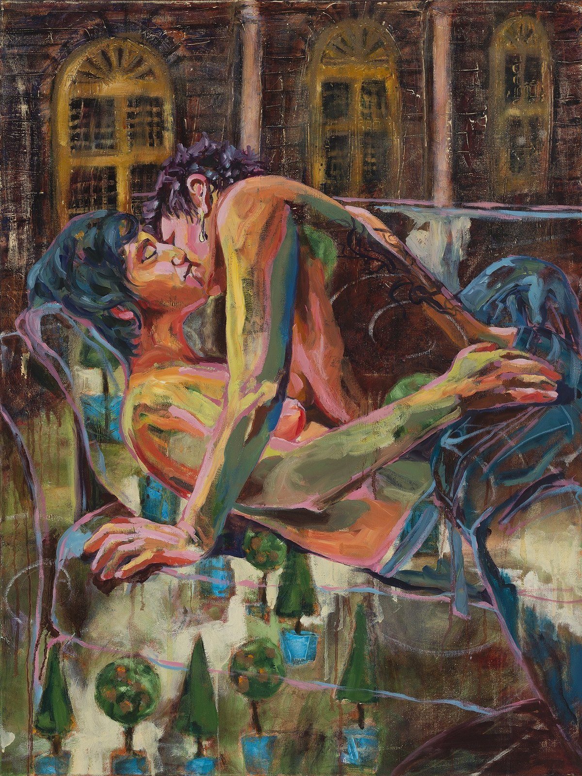 Lovers at L'Orangerie by Joan Cox